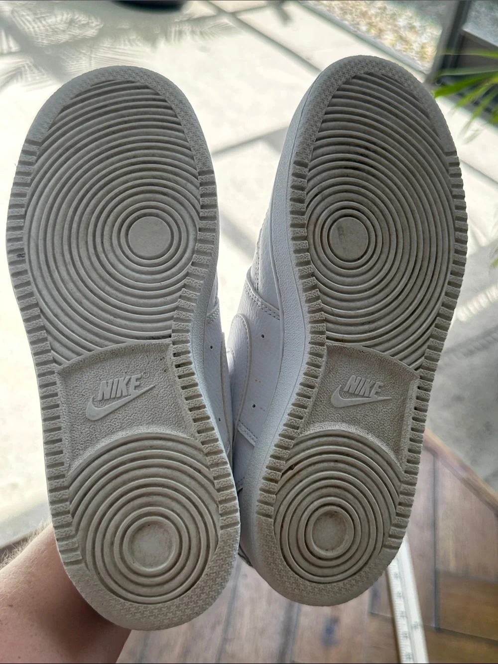 Nike White Low-Top Leather Sneakers